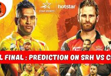 IPL Final: Prediction on SRHvsCSK Match IPL Final