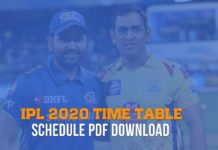 IPL 2020 time table, Schedule pdf download IPL 2020 time table, Schedule pdf download
