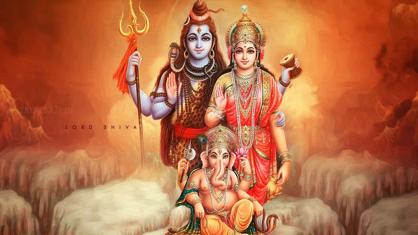 Lord Shiva with Family Wallpaper